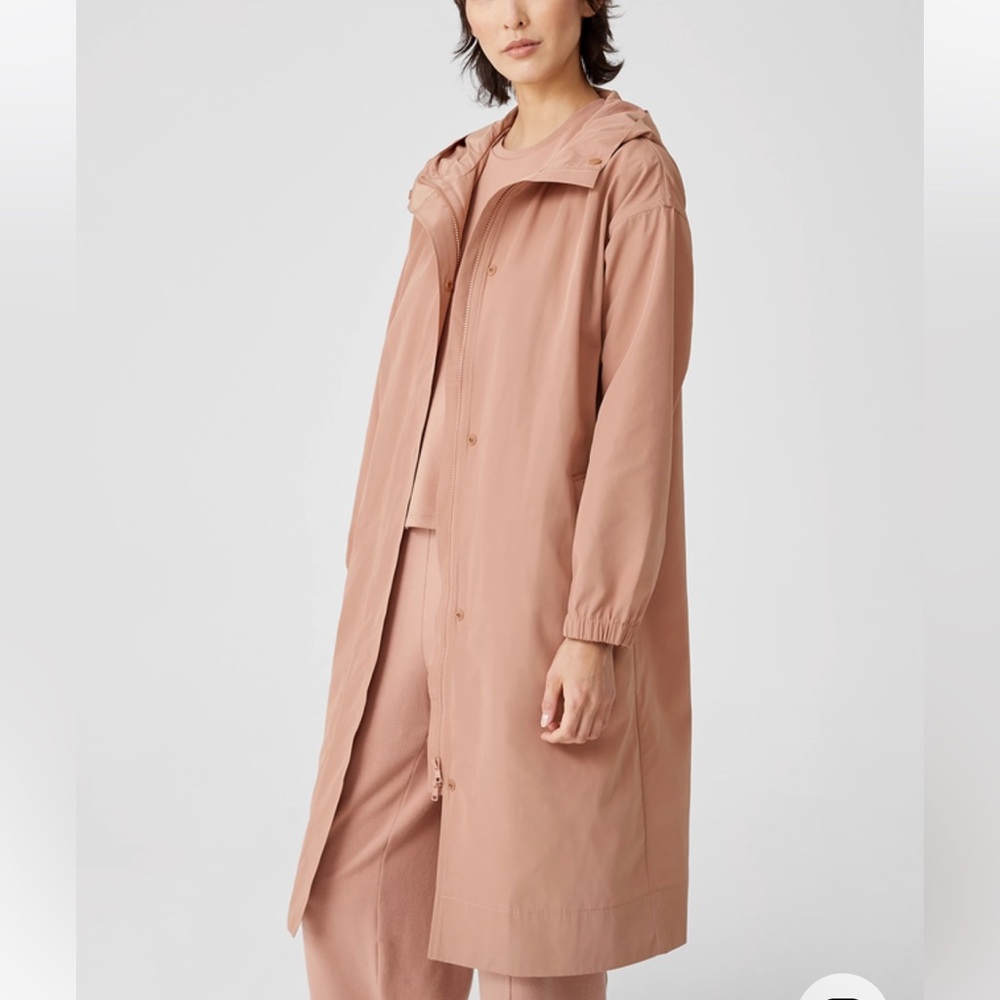 Eileen Fisher Recycled Polyester Hooded Coat